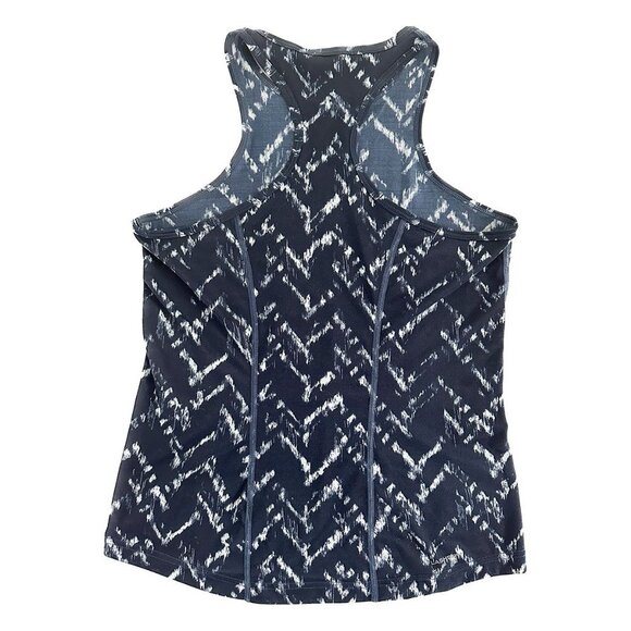 THE NORTH FACE Navy Ikat Print FlashDry Racerback Athletic Tank Top - Size Small - Picture 2 of 3
